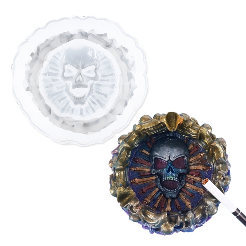Khuôn silicone làm gạt tàn thuốc lá tạo hình đầu lâu độc đáo