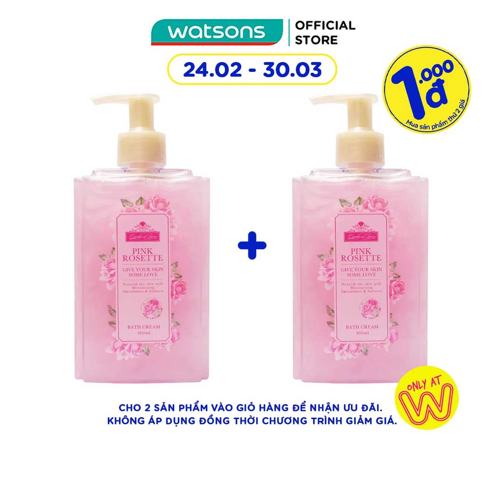 Kem Tắm Garden Of Love Pink Rosette Bath Cream 400ml