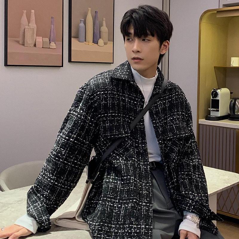 ❃Áo Sơ Mi Khoác Ngoài Dáng Rộng Họa Tiết Kẻ Sọc Thời Trang Mùa Xuân Phong Cách Nhật Bản Mới Cho Nam