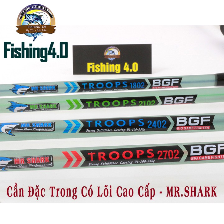 Cần Đặc Có Lõi Cao Cấp MR SHARK - Câu 2 Khúc đặc trong có tim câu cá bạo Lực