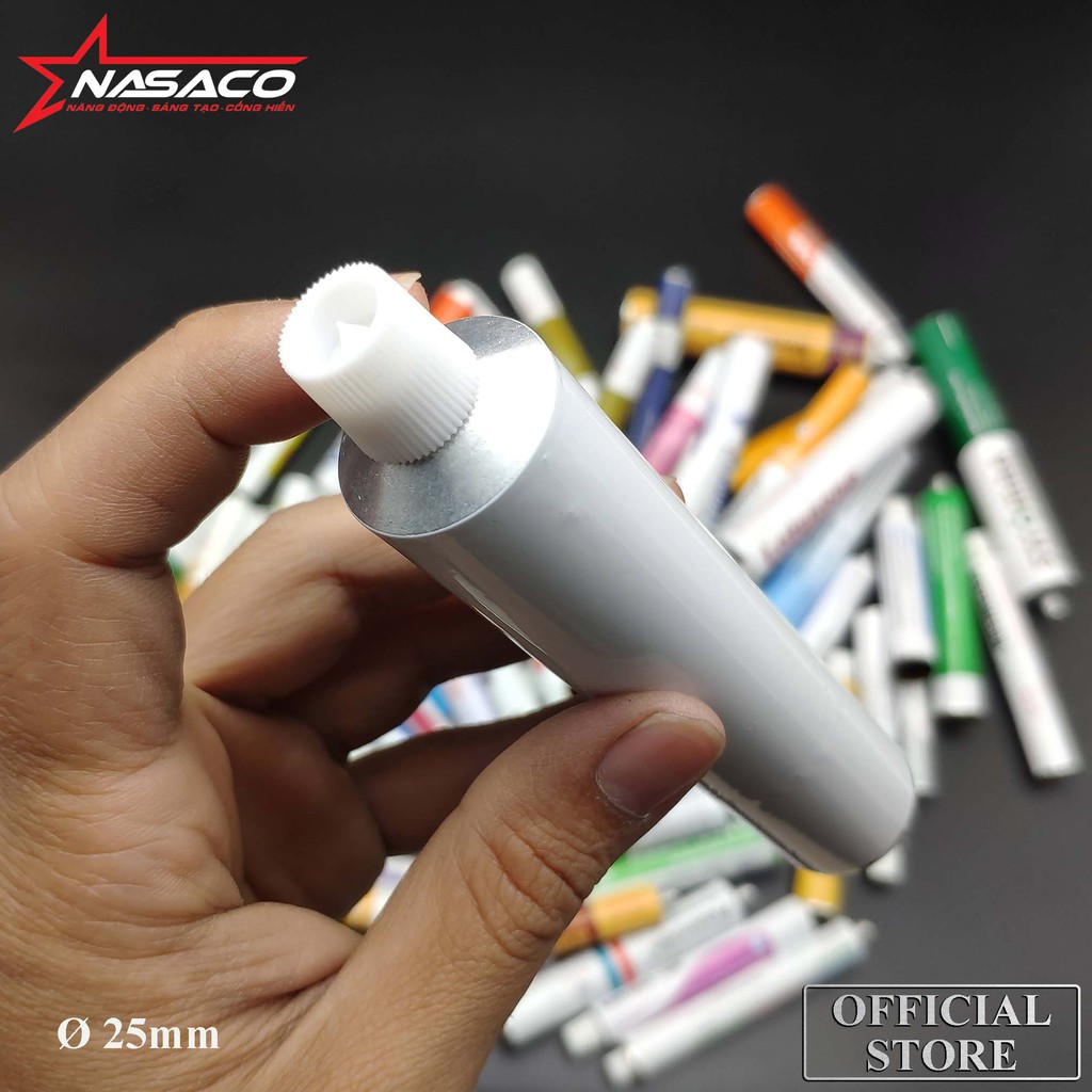 Tuýp Nhôm 25mm Dung Tích 65ml Chuyên Đựng Gel, Keo, Thuốc Nhuộm - Sức Chứa 50g
