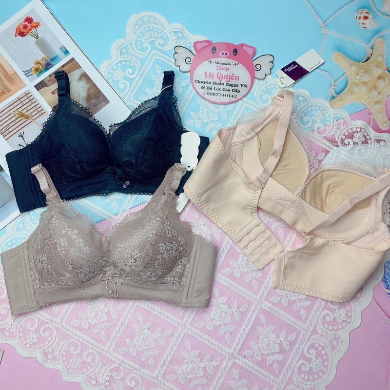 Áo lót ren không gọng , áo ngực Thái Lan mút vừa 2cm nâng ngực chống xệ