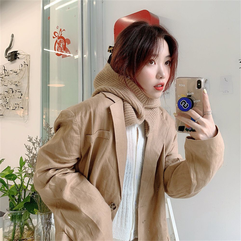 Mũ len dệt kim trùm đầu giữ ấm có thể điều chỉnh nhiều màu tùy chọn cho nữ