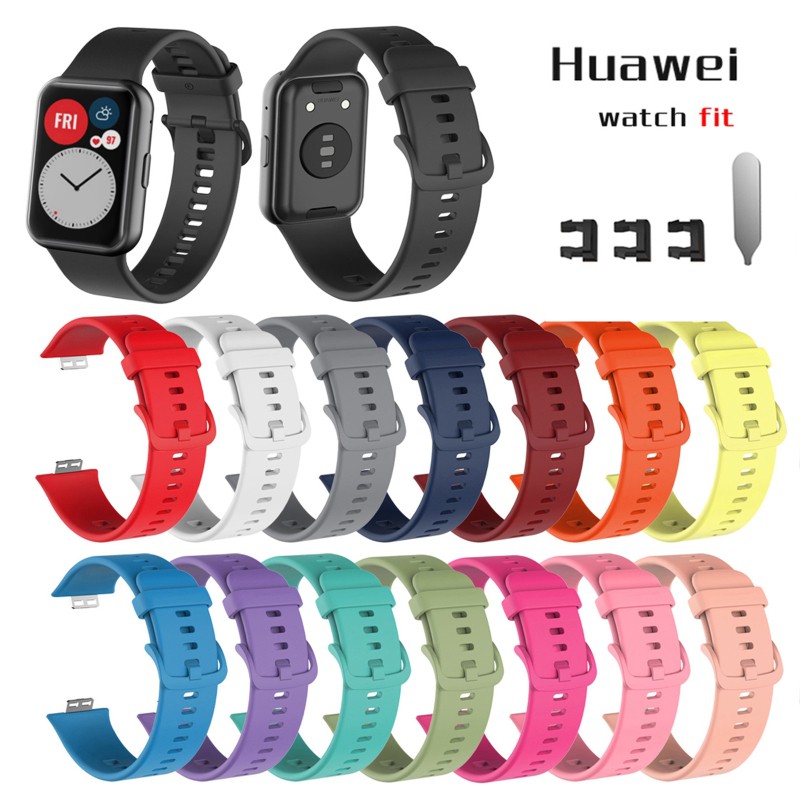 Dây Đeo Cao Su Cho Đồng Hồ Thông Minh Huawei Watch Fit Chất Lượng Cao