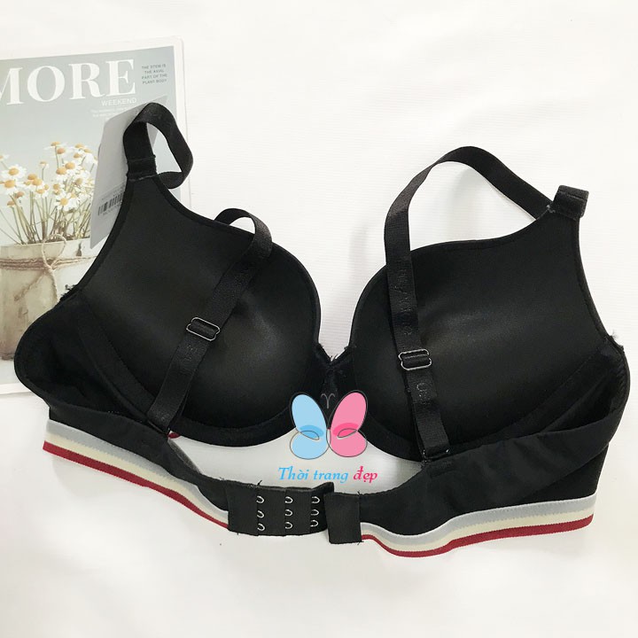 ÁO NGỰC HUG CHÂN THUN KẺ SỌC NGANG CÀI 3 - Cúp xéo 3/4 - Mouse vừa - Áo lót hug - AL30