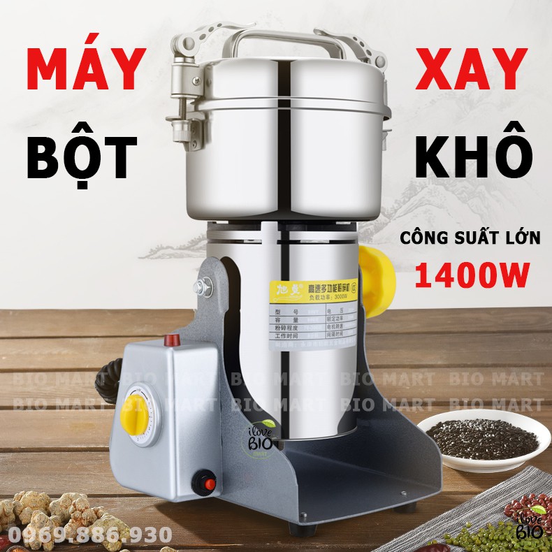 Máy xay bột khô đa năng siêu mịn SEKA 800Y - Máy nghiền đồ khô, bột, ngũ cốc, gạo, thịt cá INOX 304 1400W - BIO206