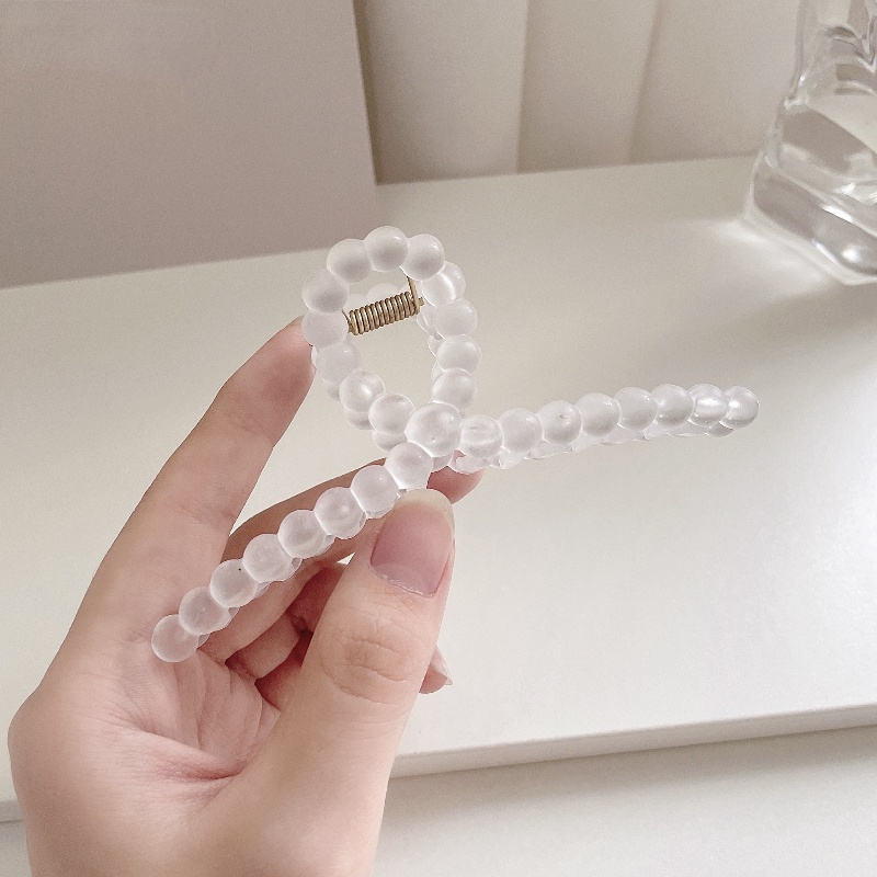 Kẹp tóc trong suốt thiết kế đơn giản phong cách Hàn Quốc cho nữ