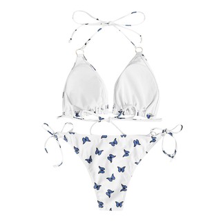 Set Bikini Lưng Cao Hoạ Tiết Bướm Cho Phái Nữ