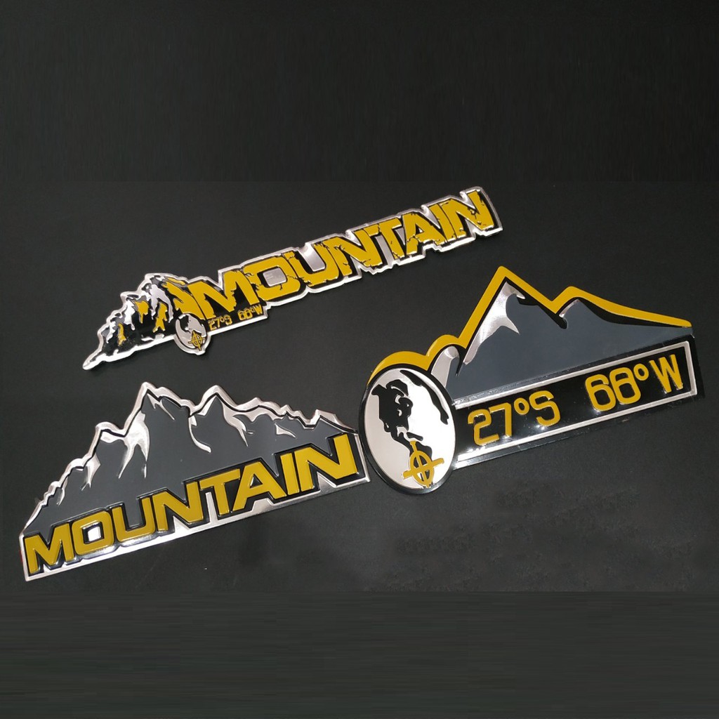 Tem nhôm dán xe Moutain nhiều kích thước