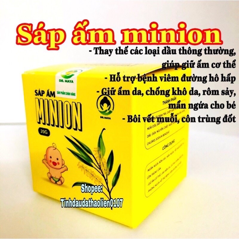 Combo dầu húng chanh minion và sáp ấm minion - combo minion plus