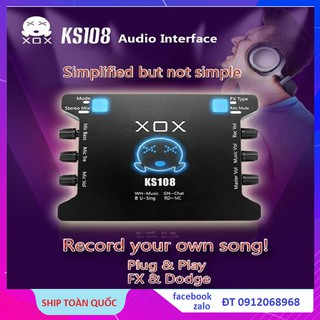 Mua Sound Card XOX KS108 chuyên dùng cho thu âm  hát karaoke  Livestream  Phiên Bản Quốc Tế Có Tiếng Anh