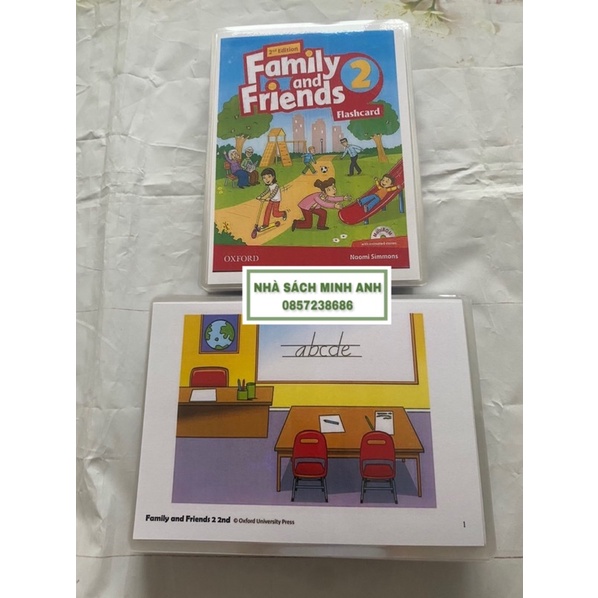 Flashcard FAMILY AND FRIENDS STARTER,1,2,3,4,5 (2nd - khổ A5- ép plastic)