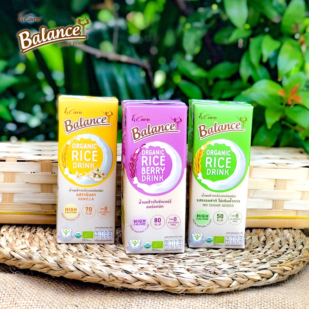 THÙNG 36 HỘP - SỮA GẠO HỮU CƠ 4CARE BALANCE 180ML