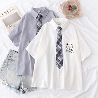 Áo Sơ Mi Tay Ngắn Cà Vạt Nhật Bản 937