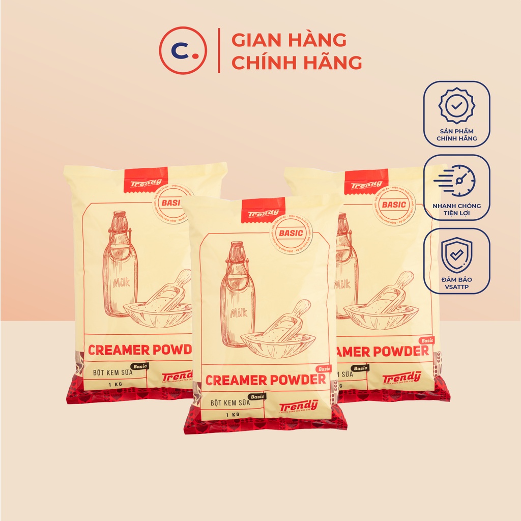SP000623  Bột kem sữa Basic TRENDY 1kg  Gói