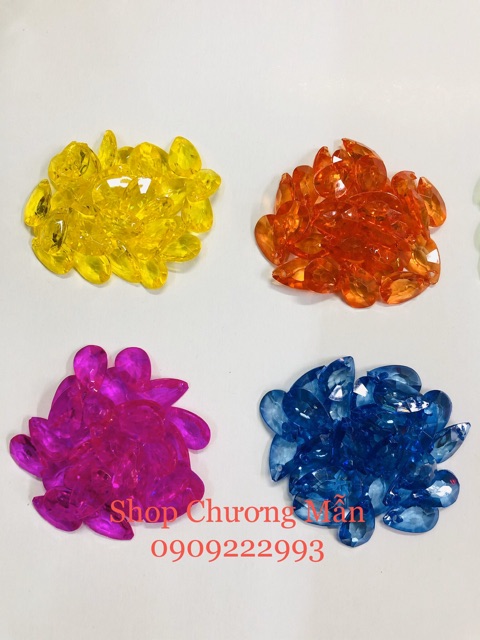 100G Cánh Pha Lê Nhựa Giọt Nước Đủ Màu Giá Sỉ