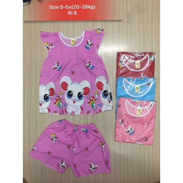 Đồ Bộ Lanh Bé Gái Size Lớn Cộc Tay Tôn ( Tole )