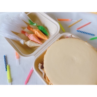 Set bánh sinh nhật tự trang trí (bông lan trứng muối sốt phô mai)