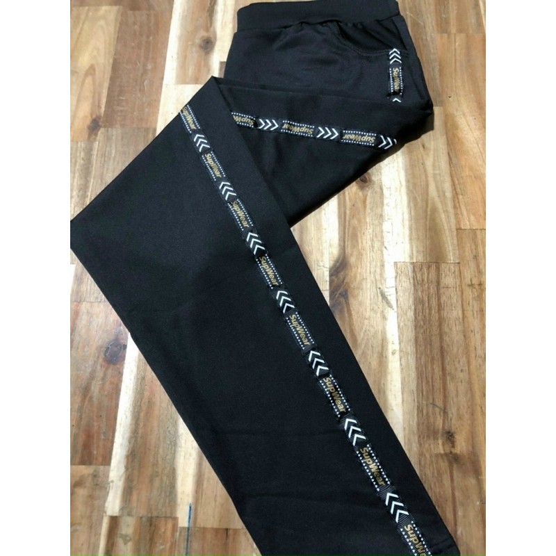 Quần Legging Nữ Sọc Chữ Vải Đẹp(hình thật) | BigBuy360 - bigbuy360.vn