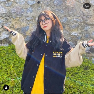 Áo Khoác Bomber Chất Nhung Unisex