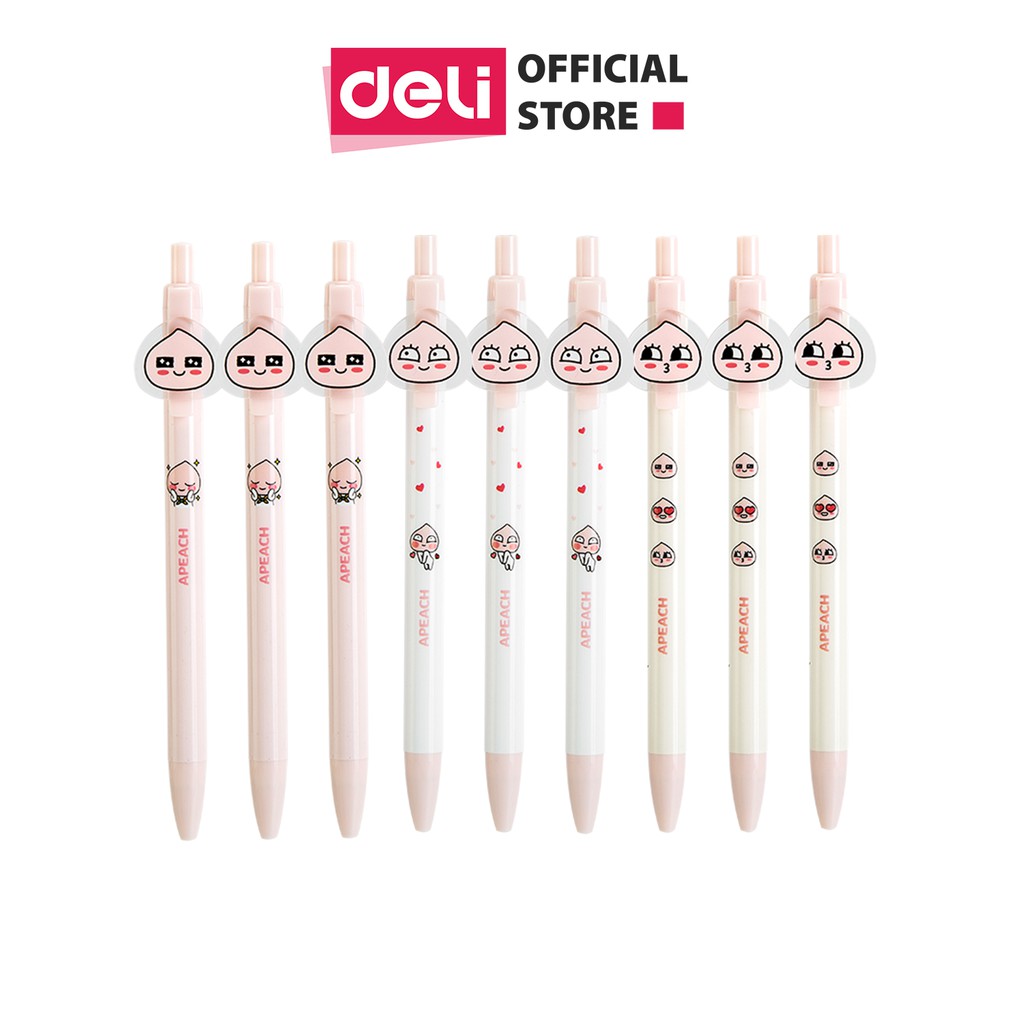 Bút Gel Deli x Kakao Friends - Mực đen - Ngòi 0.38mm - A487