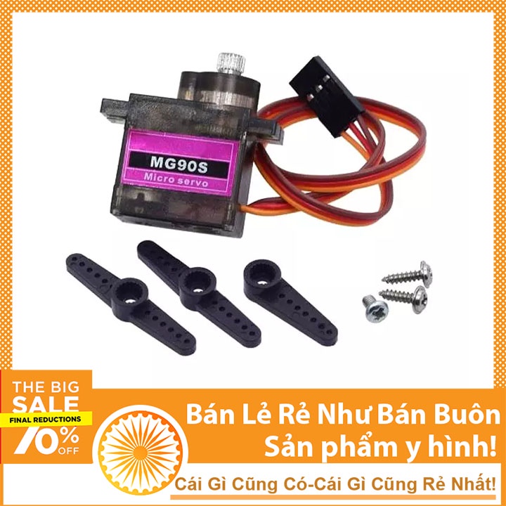 Servo Nhông Kim Loại MG90S Chính Hãng (Động Cơ Servo MG90S 3D)