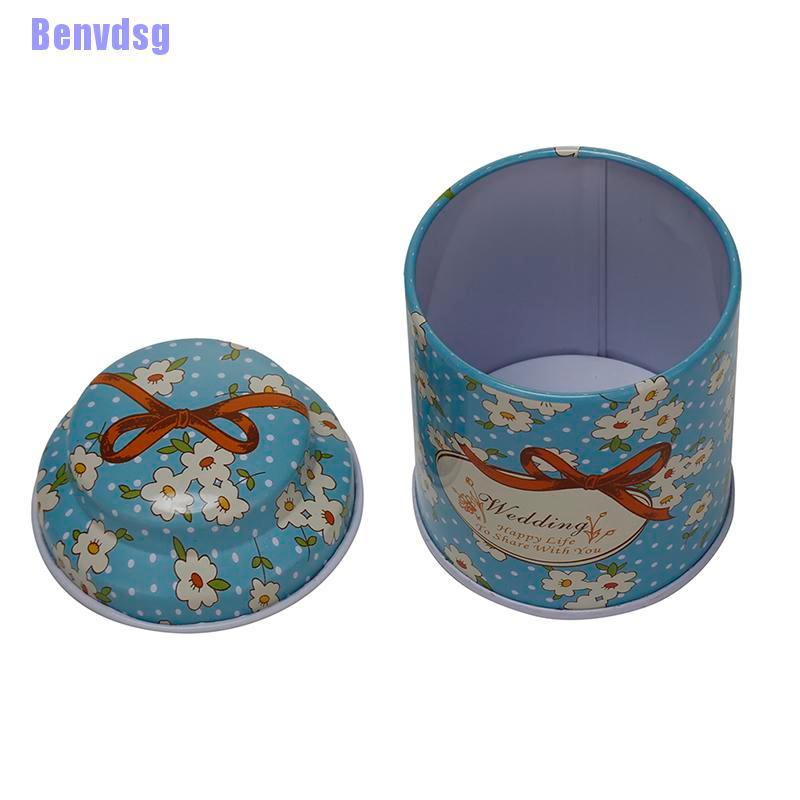 Hộp Thiếc Đựng Trà / Cà Phê Họa Tiết Hoa Đáng Yêu