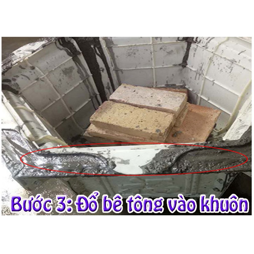 Khuôn Chậu Đúc Bê Tông CHất Liệu ABS 25x20cm