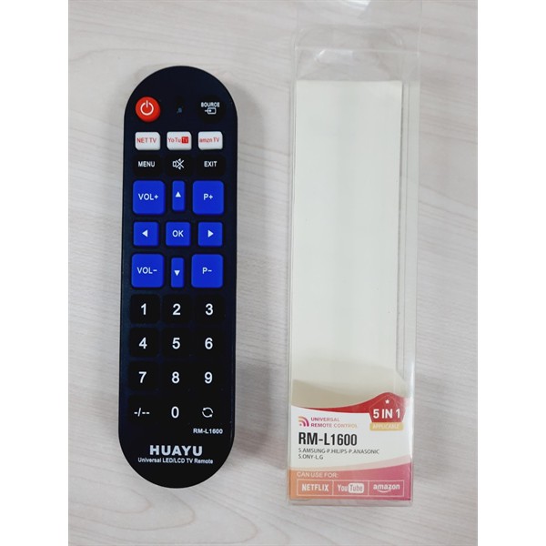 Remote điều khiển tivi Đa Năng 5 IN 1 dành cho tivi LCD/LED :Sony,Samsung,Panasonic,Philips,LG -Hàng mới 100% chất lượng