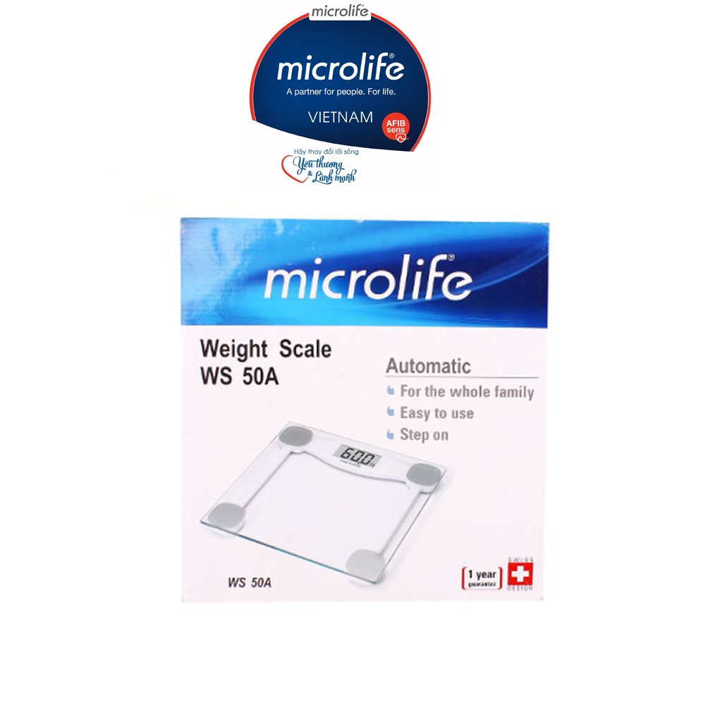 CÂN SỨC KHỎE ĐIỆN TỬ MICROLIFE WS-50A - Hàng Chính Hãng Thụy Sĩ , Bảo Hành 12 tháng