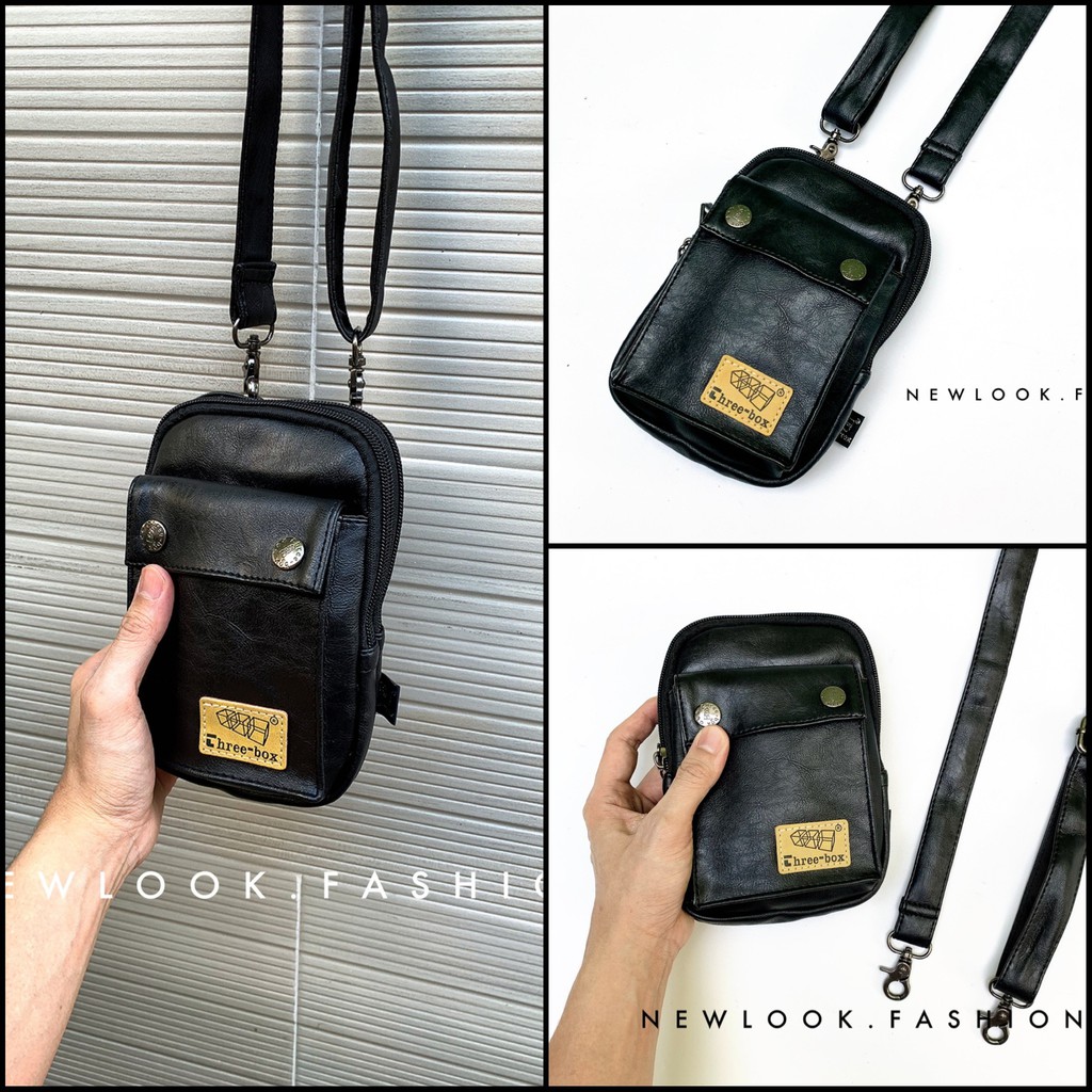 ★ TÚI ĐEO CHÉO NAM NỮ DA PU SIZE NHỎ GỌN CÓ DÂY ĐEO RỜI HOẶC CẦM TAY