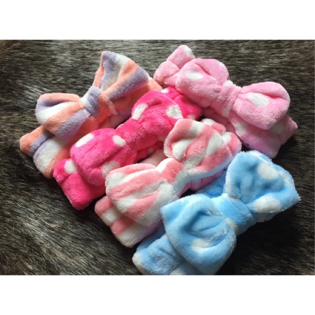 Freeship 99k TQ_Băng đô nơ bờm nơ rửa mặt trang điểm