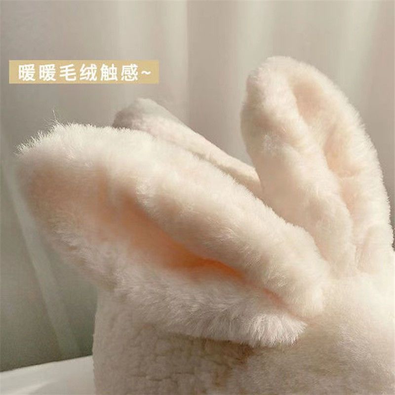 Mới Nhất Mũ Len Lông Cừu Ấm Áp Gắn Tai Thỏ Dễ Thương Phong Cách Nhật Bản