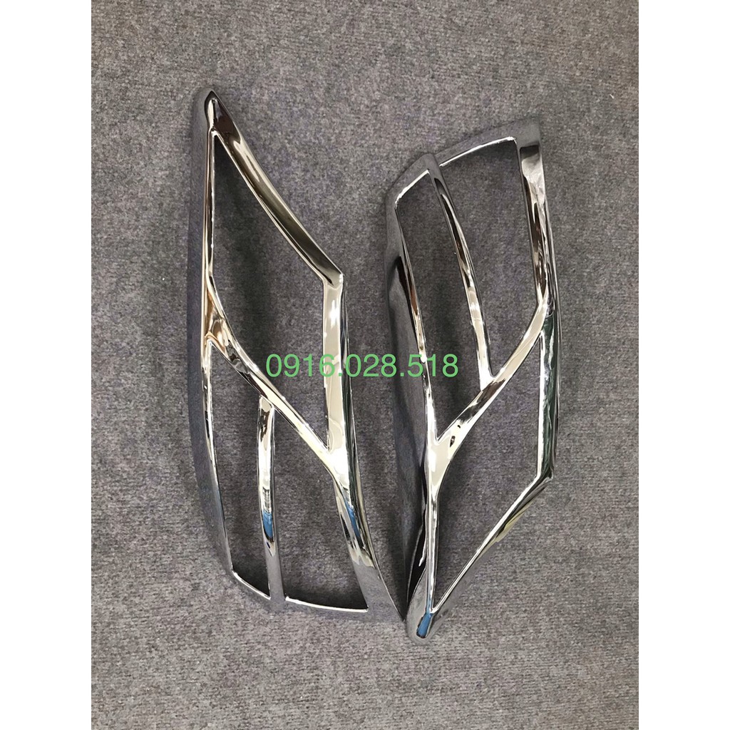 Bộ 2 Ốp đèn Hậu xe Vios 2014-2015-2016-2017-2018 mạ Crom loại dày