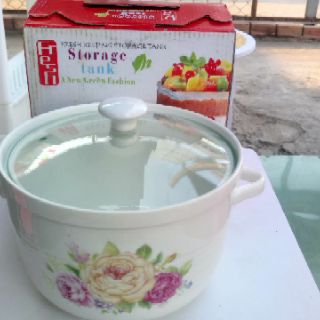 Thố sứ cao cấp nắp kính