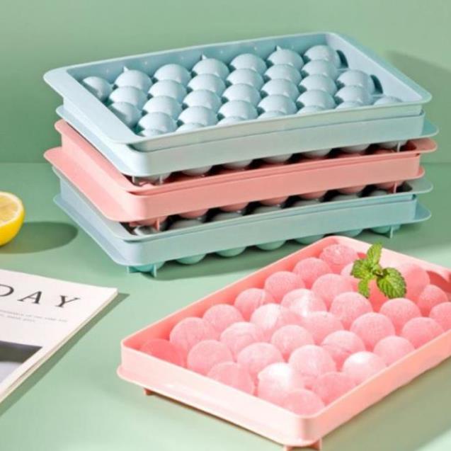 KHAY LÀM ĐÁ bi tròn  khuôn kem hoa quả trái cây khuôn làm thạch rau câu độc đáo tiện dụng - HS Shop Đắk Lắk