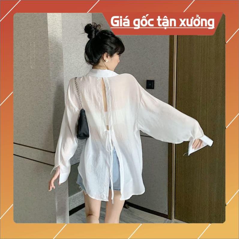 [Hàng Chất Lượng] Set Sơ Mi Kiểu Hở Lưng + Áo Ống (TRẮNG) | BigBuy360 - bigbuy360.vn