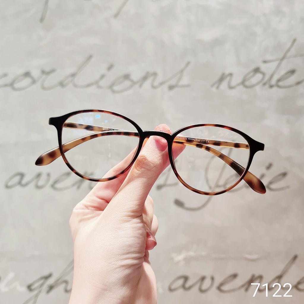 Kính mắt tròn nhỏ nữ LILYEYEWEAR chất liệu nhựa dẻo giả cận màu sắc thời trang 7122