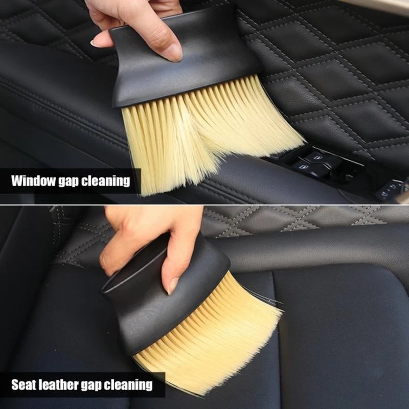 1 Bàn Chải Quét Bụi Đa Năng Cỡ Lớn Bằng Nylon Cho Bảng Điều Khiển Máy Điều Hòa Xe Hơi