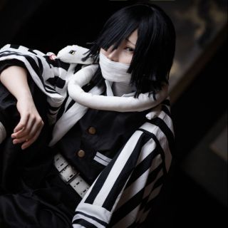 [ Kimetsu no yaiba ] Full set đồ cosplay nhân vật xà trụ Obanai Iguro ( ảnh thật )