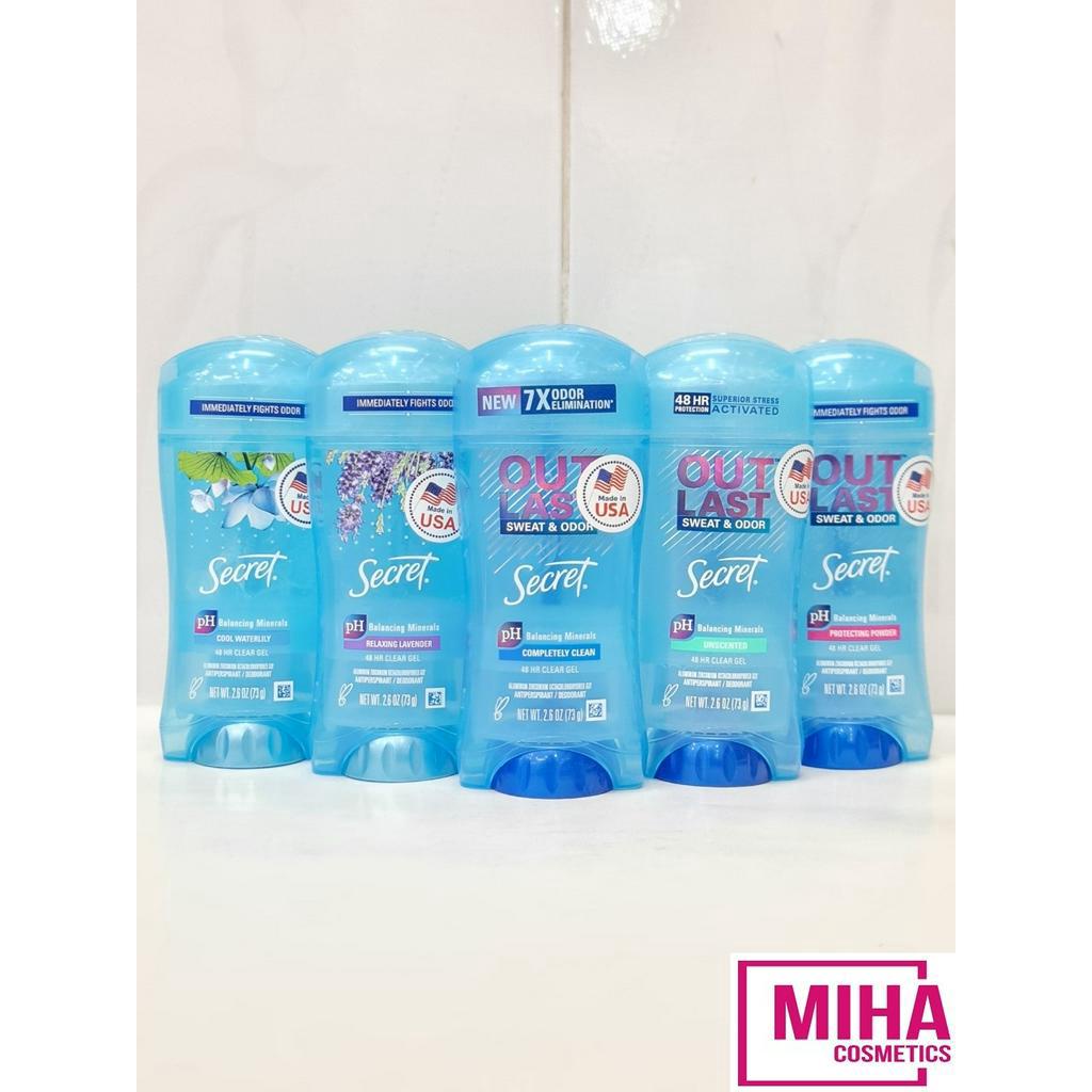 Lăn Khử Mùi Secret Clear Gel Trong Suốt Cho Nữ 73g USA