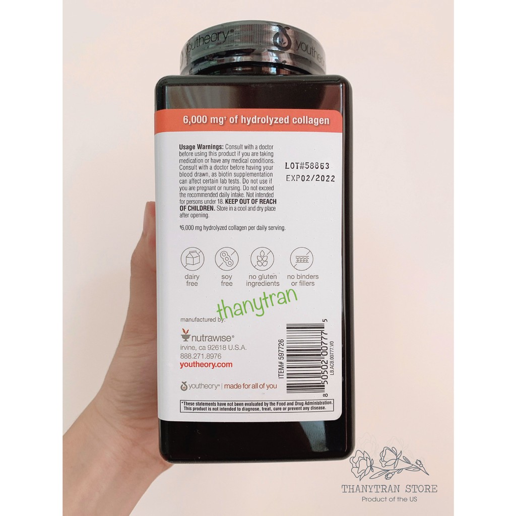 [ Mẫu Mới] Viên uống Collagen Youtheory Type 1,2&3 | BigBuy360 - bigbuy360.vn