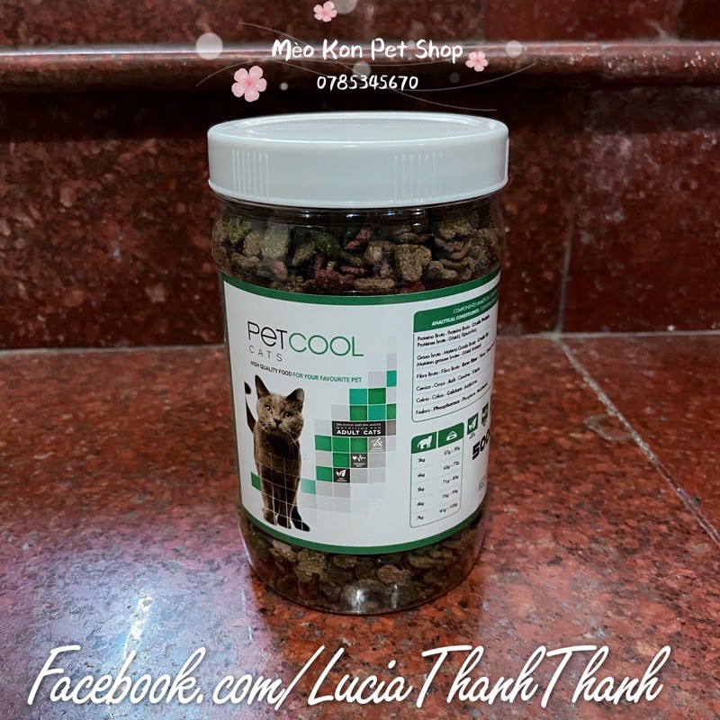 Thức ăn hạt khô Petcool Cat 500 Gram