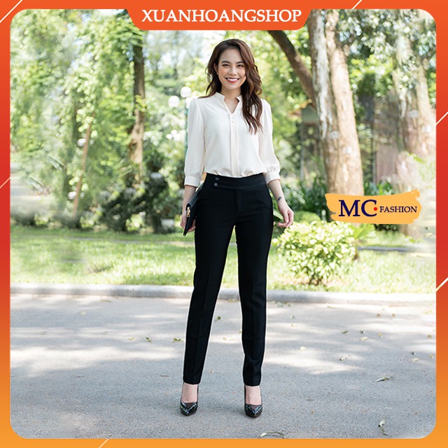 Quần Tây Nữ  Mc Fashion Ống Đứng Đẹp, Lưng Cao, Kiểu Âu Phục Nữ Công Sở,Có 2 Màu ( Xanh Tím Than, Đen ) Q0285 | BigBuy360 - bigbuy360.vn