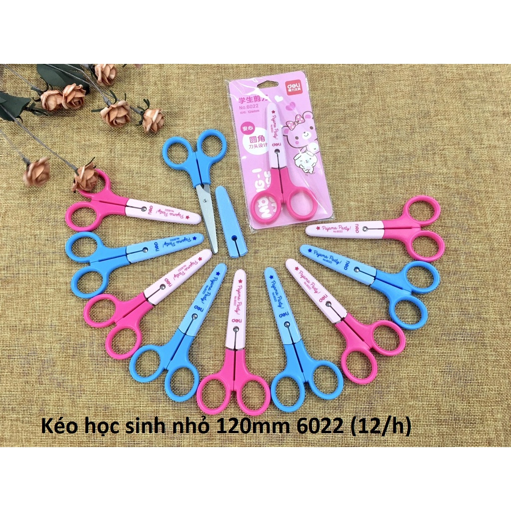 Kéo học sinh an toàn dành trẻ nhỏ, hàng đẹp, chất lương - Deli/Classmate - vpp Diệp Lạc