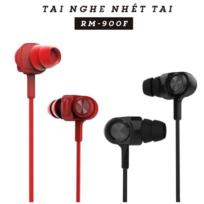 Tai nghe có dây Jack 3.5 in ear REMAX RM-900F chất âm tốt