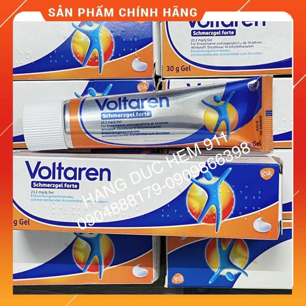 Gel xoa bóp giảm đ.au cơ khớp Voltaren Schmerzgel forte 23,2mg 30g nội địa Đức