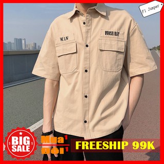 (RẺ VÔ ĐỊCH) Áo cộc tay kaki win cách tân oversize