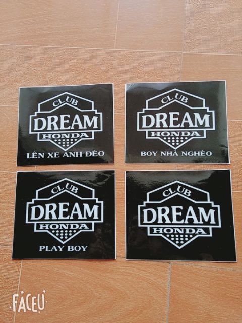 Decal dán đèn hậu cho xe Dream
