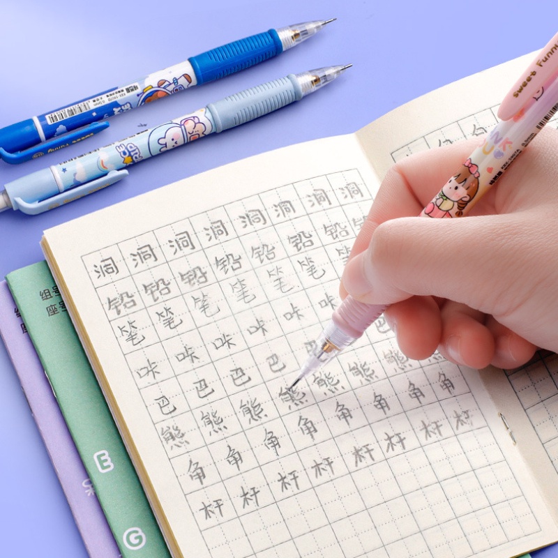 Bút Chì Bấm Tự Động Họa Tiết Hoạt Hình Dễ Thương Dùng Làm Quà Tặng